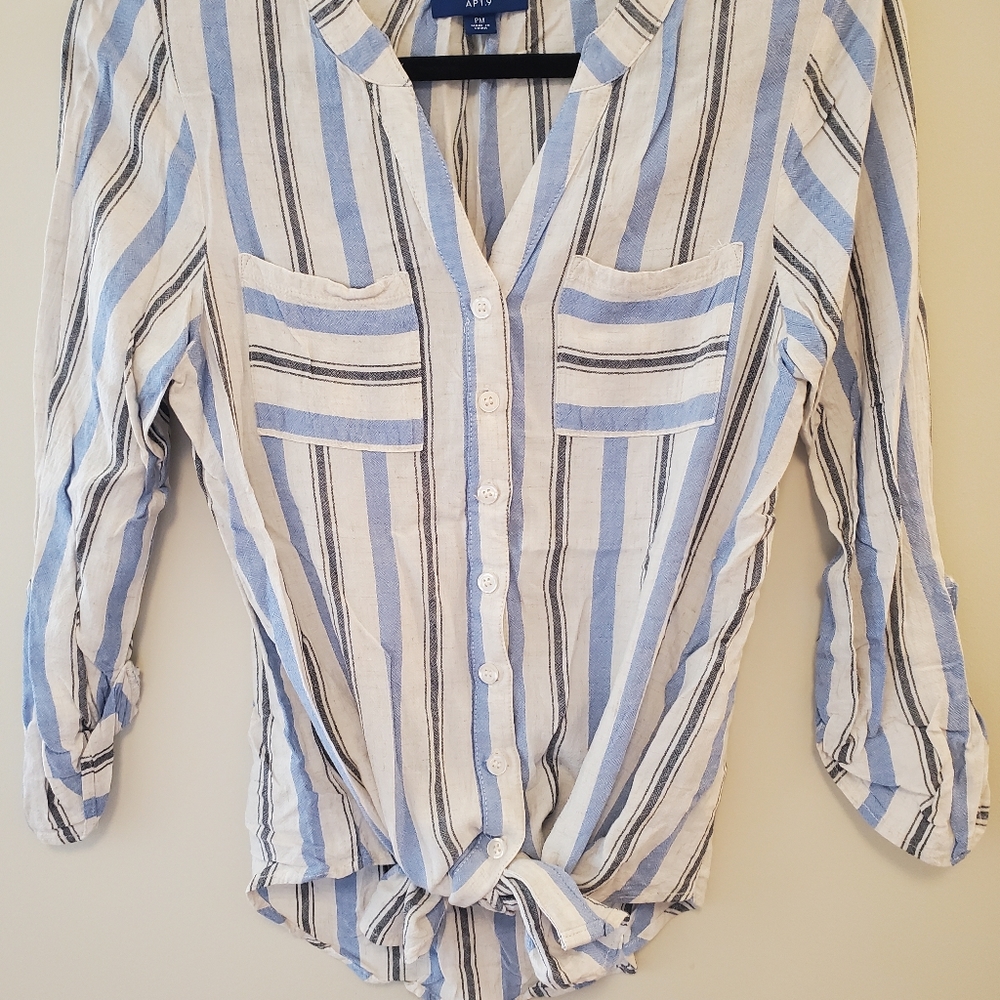 Apt. 9, petite medium, linen blouse